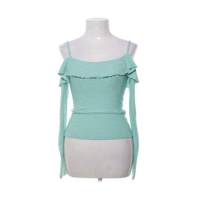 Bluse (Grøn, Hvid) fra Gina Tricot Elastan, Polyester, Viscose