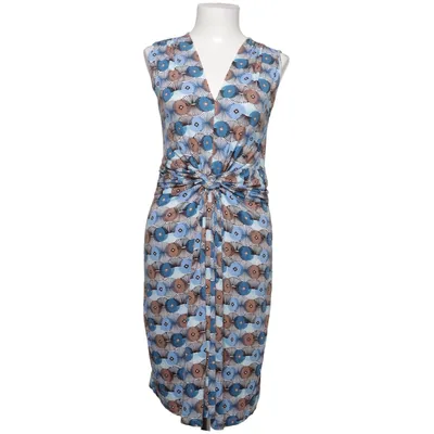 Jurk (Blauw, Bruin, Meerkleurig) van Vivance Collection Elastaan, Viscose