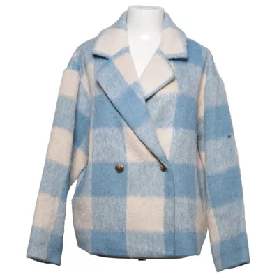 Jakke (Blå, Beige) fra Saint Tropez Polyester, Uld