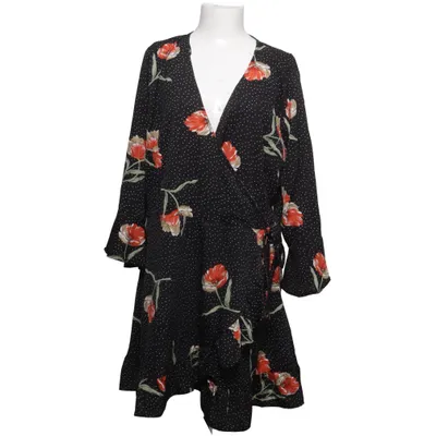 Slå-om-kjole (Sort, Flerfarvet) fra Influence Polyester