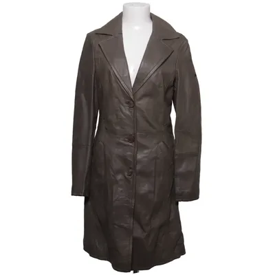 Veste longue en cuir (Gris) de ARMA Collection Cuir