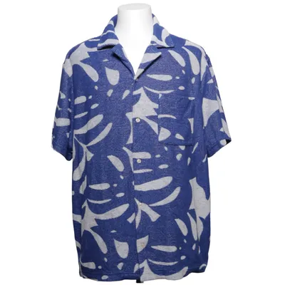 Kortärmad skjorta (Blå, Vit) från H&M Man Bomull, Polyester