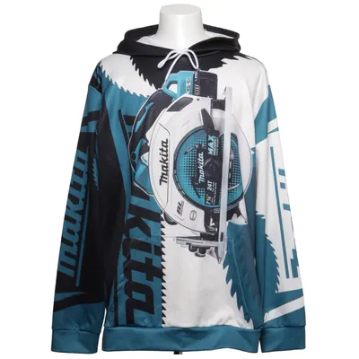 Hættetrøje (Sort, Blå, Hvid) fra Makita Polyester