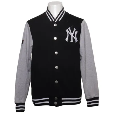 Varsity jacket (Black, Gray) from Majestic Athletic Cotton, Polyester