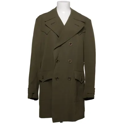 Coat (Green) from Arvotex Polyester, Viscose