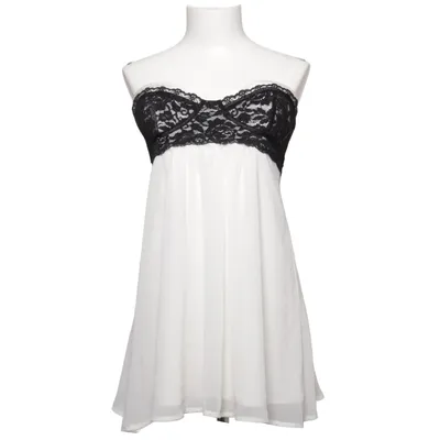 Negligé (Vit, Svart) från Elise Ryan Bomull, Elastan, Polyester