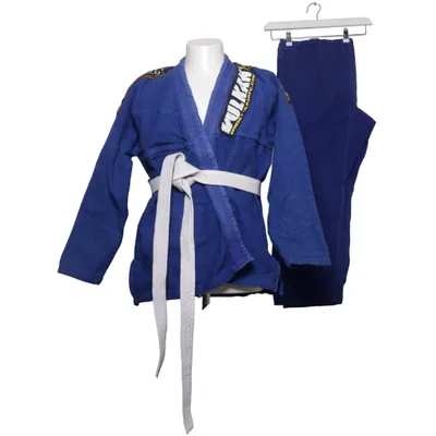 Uniforme d'art martiaux (Bleu, Blanc) de Vulkan Coton