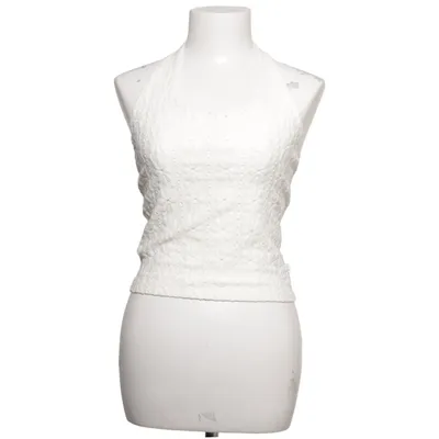 Halter neck top (White) from QS by S.Oliver Elastane, Polyester