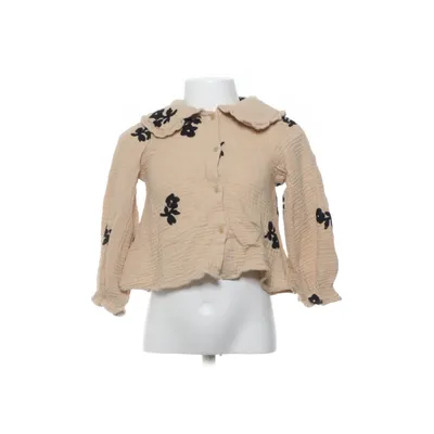 Shirt (Beige, Zwart) van Zara Katoen