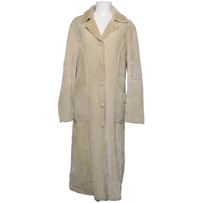 Veste en peau de mouton retournée (Beige) de Edith Polyester, Viscose