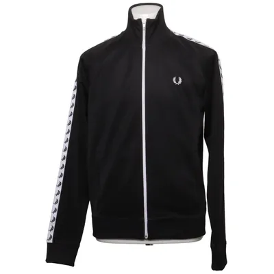 Veste de sport (Noir, Blanc) de Fred Perry Coton, Élasthane, Polyester