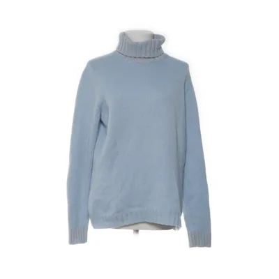 トップス STONE  ds knit blue TOP POLO Z DZIANINY Z METALIZOWANĄ NITKĄ - Niebieski
