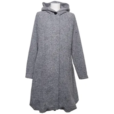 Frakke (Grå) fra Zizzi Polyester, Uld