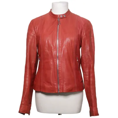 Leather jacket (Red) from Massimo Dutti