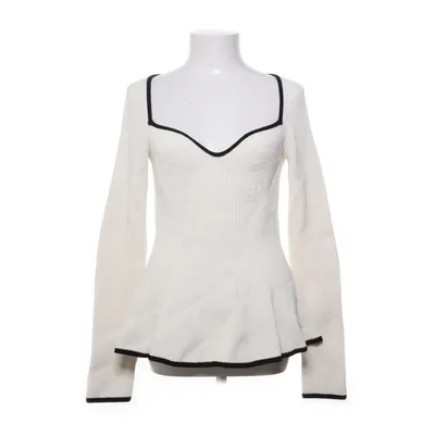 Peplumbluse (Hvid) fra H&M Trend Polyamid, Viscose