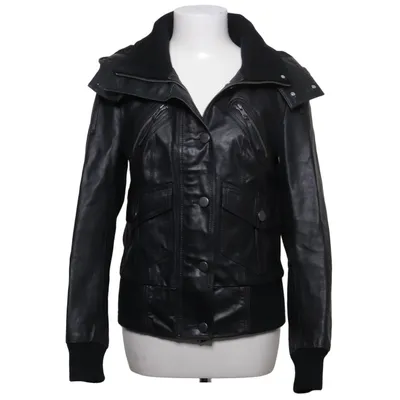 Leren jack (Zwart) van Vero Moda Denim Polyester, Leer