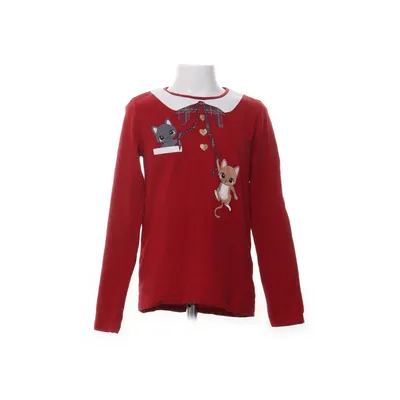 Lange mouwen shirt (Rood, Meerkleurig) van H&M Katoen, Elastaan