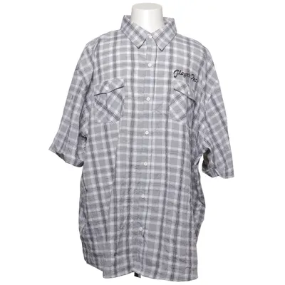 Chemise à manches courtes (Gris, Blanc) de Okay Coton, Polyester