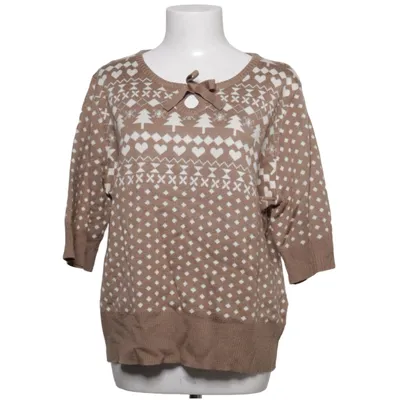 Pull-over (Marron, Blanc) de Hell Bunny Acrylique, Laine