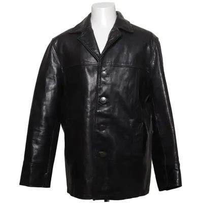 Leren jack (Zwart) van Mauritius Leer, Polyester