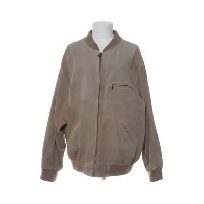 Läderjacka (Grön, Beige) från Casual Polyester, Skinn