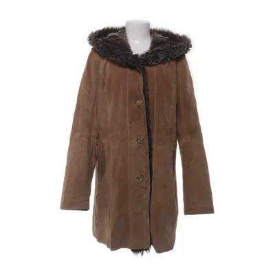 Leren jas (Bruin) van Cappuccini Leer, Polyester