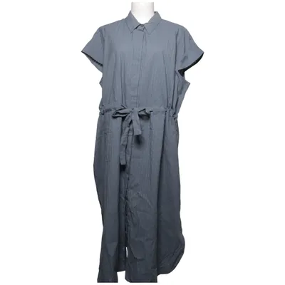 Blousejurk (Blauw) van Pure by Ulla Popken Organisch katoen