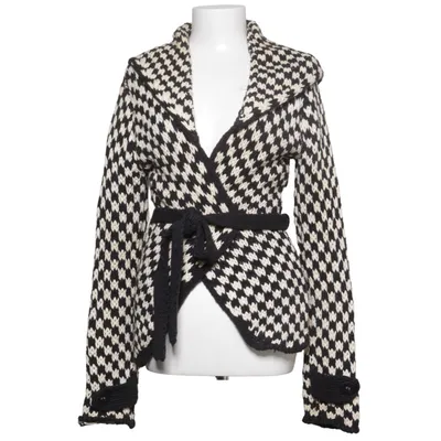 Cardigan cache-cœur (Noir, Blanc) de By Malene Birger Acrylique, Coton