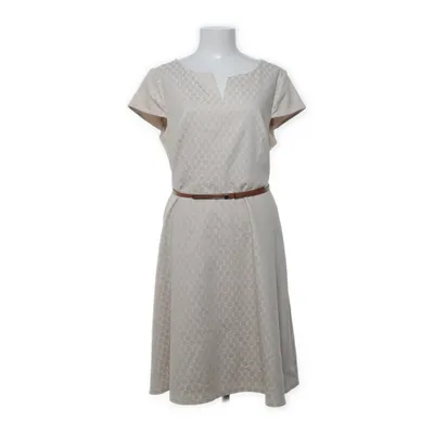 Jurk (Wit, Beige) van Comma Katoen, Elastaan, Polyester