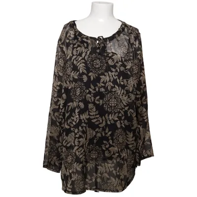 Blouse (Black, Brown) from XLNT Woman Polyester