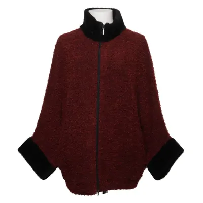 Cardigan (Red, Black) from Quinze Heures Trente Acrylic, Polyester