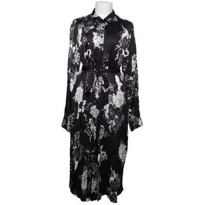 Skjortekjole (Sort, Hvid) fra The Shirt Factory Viscose