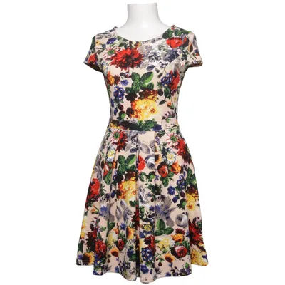 Klänning (Beige, Flerfärgad) från Stella Morgan Elastan, Polyester