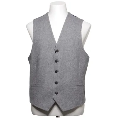 Ytterväst (Grå) från Dobell Polyester, Ull