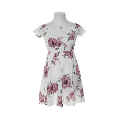 Klänning (Vit, Flerfärgad) från Retro Polyester