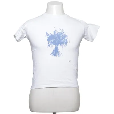 T-shirt (Blanc, Bleu) de Gildan Coton