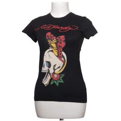 T-shirt (Black, Multicolored) from Ed Hardy Cotton