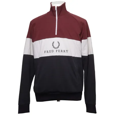 Sweatshirt (Rød, Hvid, Grå) fra Fred Perry Sportswear Bomuld, Elastan, Polyester