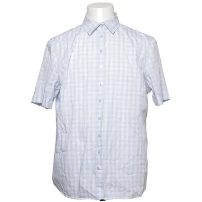 Korte mouwen shirt (Blauw, Wit) van Eterna Katoen, Elastaan, Polyamide