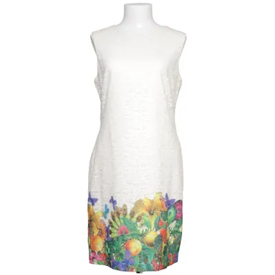 Klänning (Vit, Flerfärgad) från Desigual Elastan, Polyester