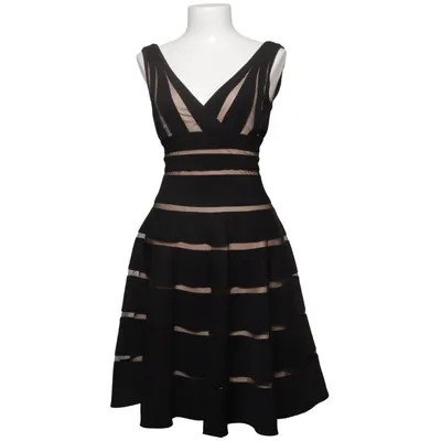 Cocktailjurk (Zwart, Beige) van Mikael Aghal Elastaan, Polyester