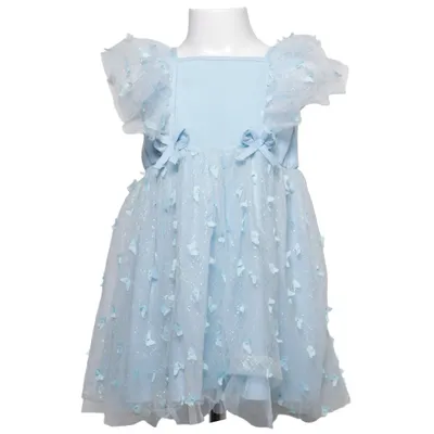 Blomsterpigekjole (Blå) fra Shein Polyester