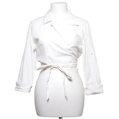 Blouse portefeuille (Blanc) de Hobbs Coton, Élasthane