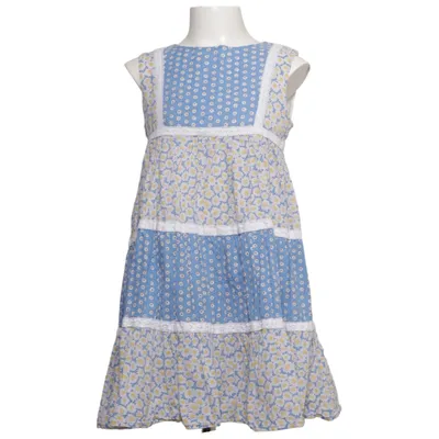 Jurk (Blauw, Wit, Geel) van Mini Boden Katoen