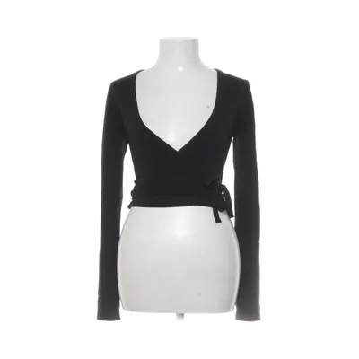 Wikkelblouse (Zwart) van Nelly Elastaan, Viscose