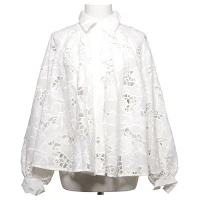 Blouse (Blanc) de Custommade Coton, Viscose
