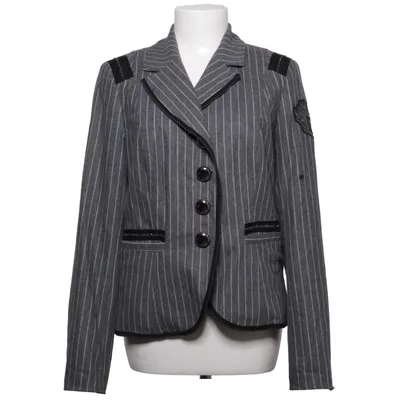 Blazer (Gray, White) from Airfield Polyester, Viscose