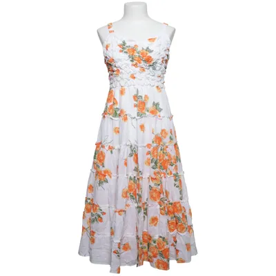 Maxi jurk (Wit, Oranje, Groen) Katoen