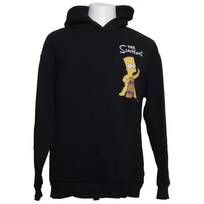 Huvtröja (Svart) från The Simpsons Bomull, Polyester