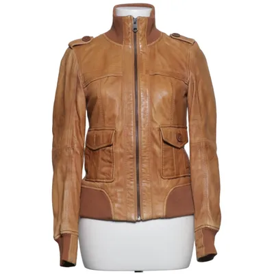 Leren jack (Authentic Line) van EDC by ESPRIT Katoen, Elastaan, Leer, Polyester